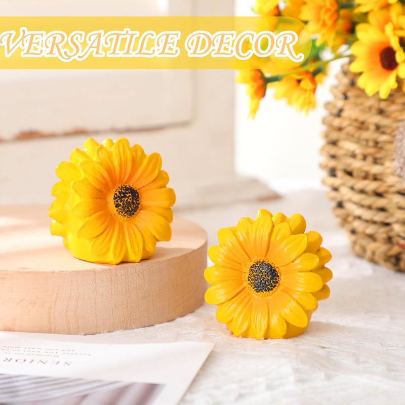 Honeydak 2 Pack Toilet Bolt Caps Decorative Yellow Sunflower Toilet