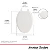 American Standard 5257A65MT.020 Cardiff Slow-Close Elongated Front Toilet Seat, White