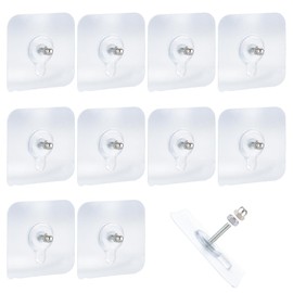10 Stück Klein Selbstklebende Klebeschrauben, Wasserdicht Transparenter Klebeschrauben, Kunststoffe Transparente Klebe schrauben, Wandbefestigung Wasserdichte Schrauben, für Badezimmer Duschraum Küche
