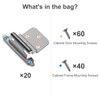 20 Pack 10 Pairs 3/8" Inset Kitchen Cabinet Door Hinges,