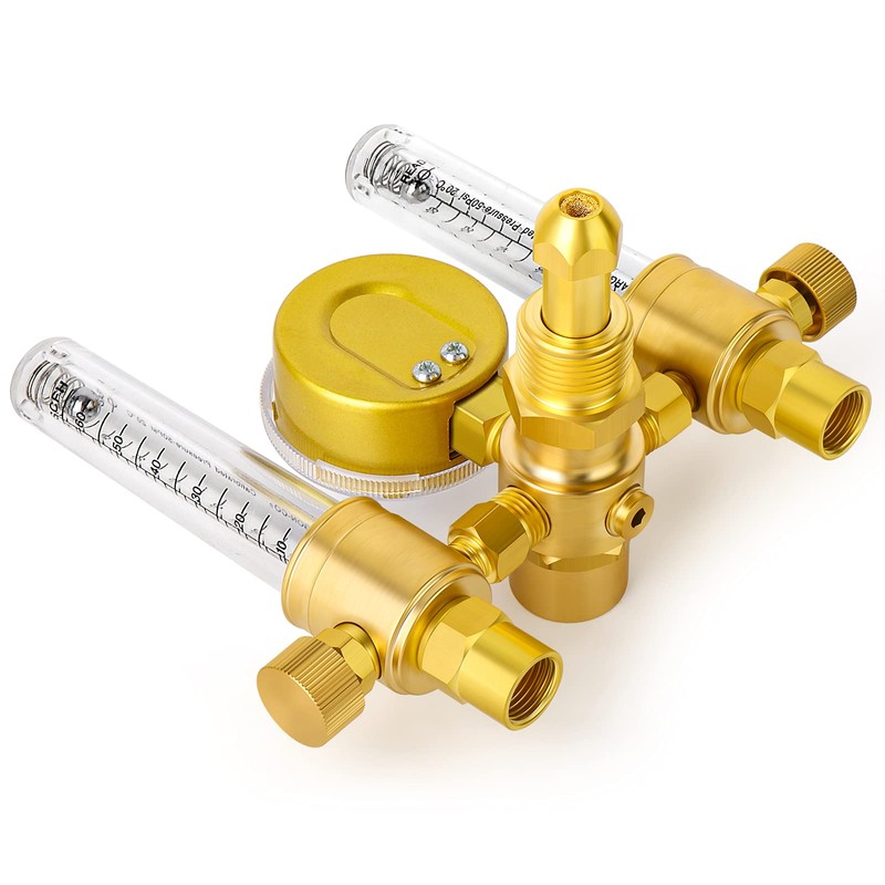 MEANLIN MEASURE Argon Regulator Flow Meter,CGA580 Inlet Connection,5/8" x 18RH