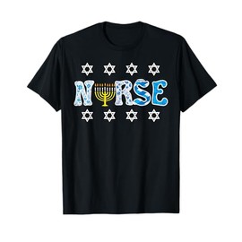 Hanukkah Nurse Chanukah Scrub Top Jewish RN ER ICU Women Men T-Shirt