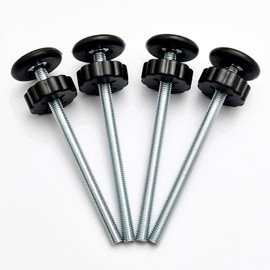 4 PCS Baby Gate Replacement Parts, 8MM Baby Gate Spindle Rods, Hardware Parts Kit for Pet & Dog Pressure Mounted Safety Gates, Extra Long Baby Tension Gate Extender