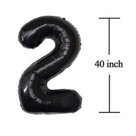 20 Number Balloons Black Big Giant Jumbo Big Large 20 Foil Mylar Helium Number Balloons Black 20th Birthday Party Decorations Supplies 20 Anniversary Events for Women Men