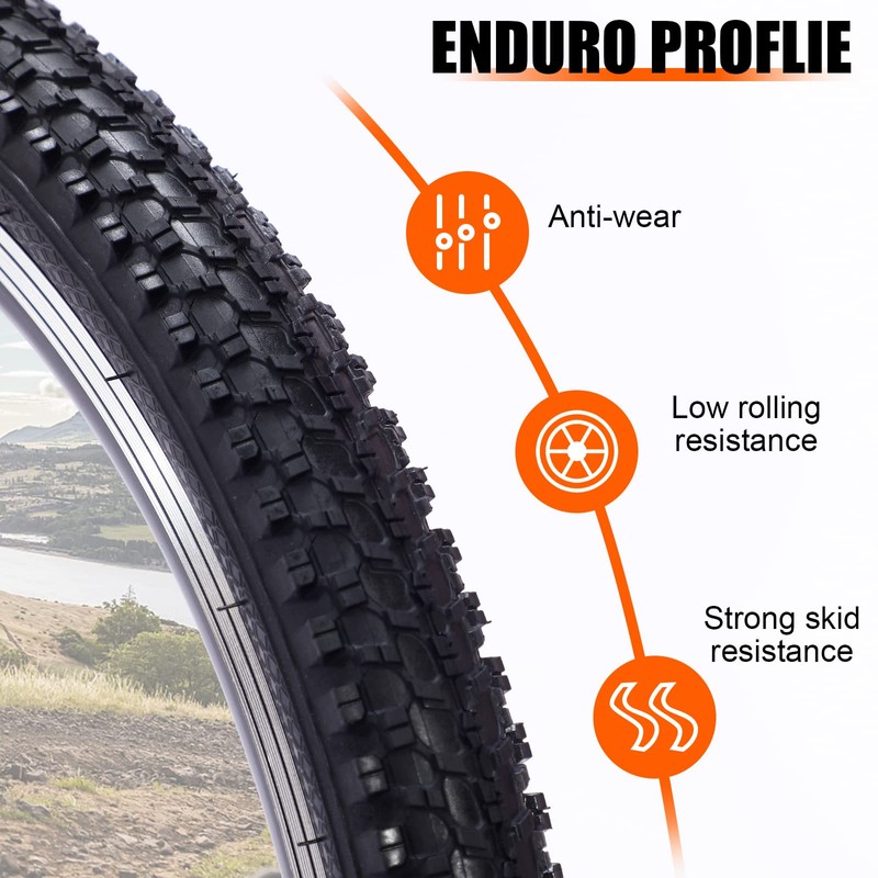 WEEROCK Bike Tire 24 x 1.95 Inch Bicycle Tire Folding
