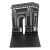 4 Pcs Metal Bookends Anti Slip Exquisite Unique Design Black