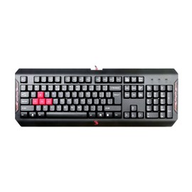 BLOODY Gaming Keyboard, Double-Secured Water Resistant Keyboard, Silicon Keys (Q100) - Spanish Layout