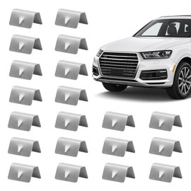 Wind Deflector Clips, 20 Pcs Stainless Steel Universal Car Wind Rain Deflector Fitting Clips Compatible for Heko G3(COLOR:silver)