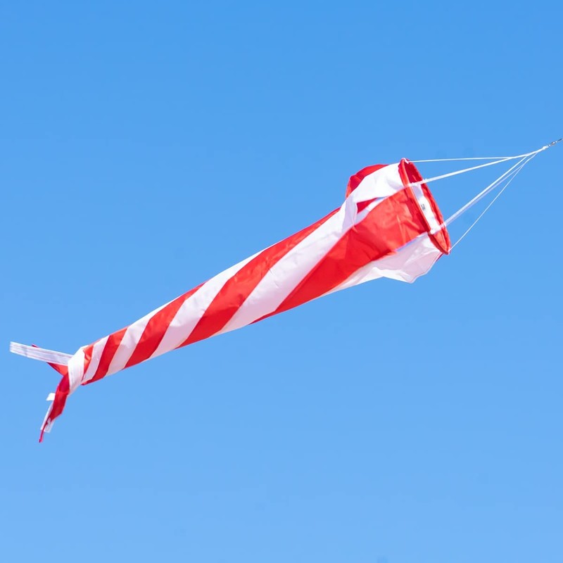 CIM Windsock Wind Turbine 90 Red / White UV-Resistant and