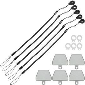 TECHGEAR Stylus Tether, [5 Pack] 12" Spring Coil Strap (2x Loops) Elastic Lanyards, Universal Anti-Lost Bungee Cord for Touch Pens/Pencils, Secure Stylus to Tablet Case, Tablet Pencil Accessory