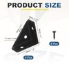 PATIKIL Corner Brace Brackets, 4Pcs 38mm x 38mm Carbon Steel
