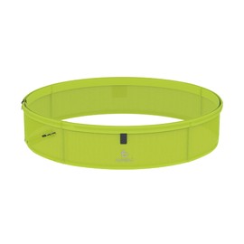 FlipBelt Lightweight Running Air Belt, Fitness and Running Fanny Pack for Women and Men, Non Chafing Waist Band Pack for Phone, Keys, Money, Moisture Wicking Storage Belt, USA Company Neon Yellow