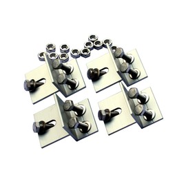 Complete set of 4 solar panel brackets for mounting solar panels on motorhomes, caravans, boats, roofs or any flat surfaces