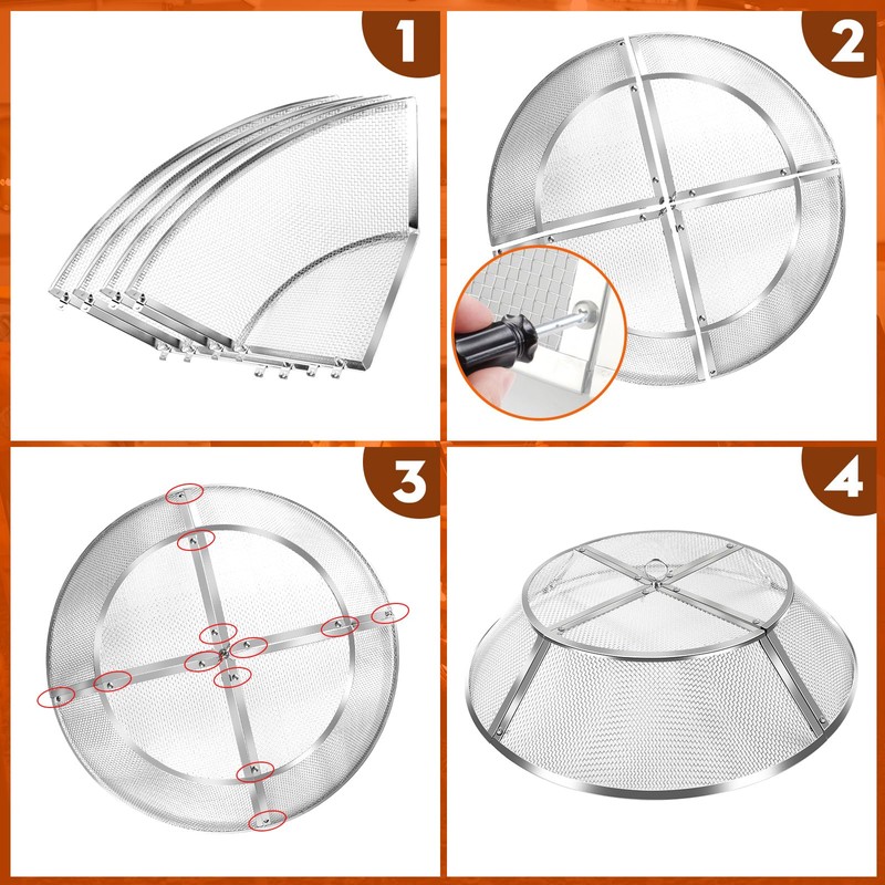 PWSOMJ Fire Pit Spark Screen for Solo Stove Yukon Accessories,