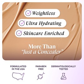 Fièra Luxury Concealer & Foundation with Anti-Aging Ingredients - Full Coverage for Dark Circles, Wrinkles, Fine Lines, and Spots, All-Day Wear For Mature Skin - Neutral Beige, 0.5 FL. OZ. / 15 ML