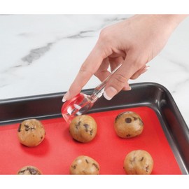Myco Cookie Dough Scoop Soft Finger Press to Release Red BPA Free Dishwasher Safe