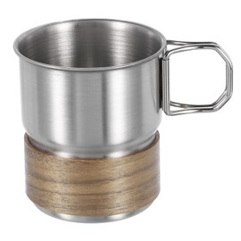 sourcing map 304 Stainless Steel Cups with Handle & Sleeves, 10oz Double Wall Water Glasses Cup Shatterproof Drinking Tumbler for Home Office Bar Restaurant
