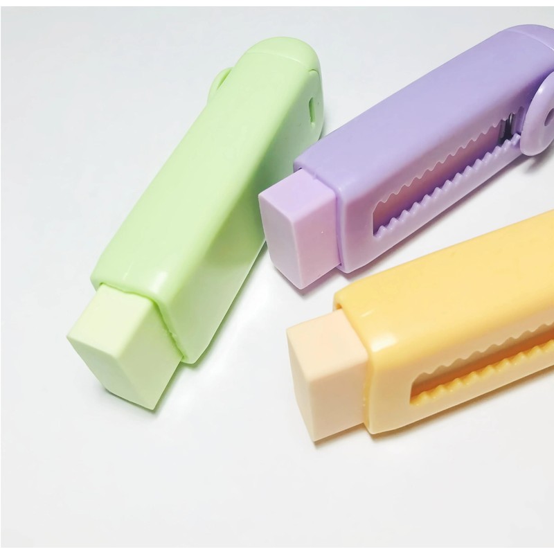 Joylio Retractable Erasers Set of 5 Pack Pastel Colours, Clean