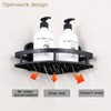 Suction Cup Shower Shelf (2-Tier & 3-Tier), Black Triangular Corner