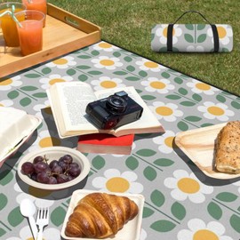 QXWREL Extra Large Picnic Outdoor Blanket 80''x80'' Waterproof and Sandproof Picnic Mat for Beach Foldable Camping Accessories for Grass Lawn Park