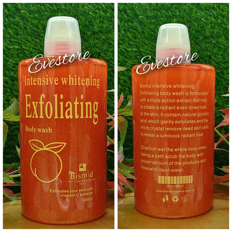 BISMID INTENSIVE WHITE EXFOLIATING BODY WASH WITH VIT. C EXTRACTS.