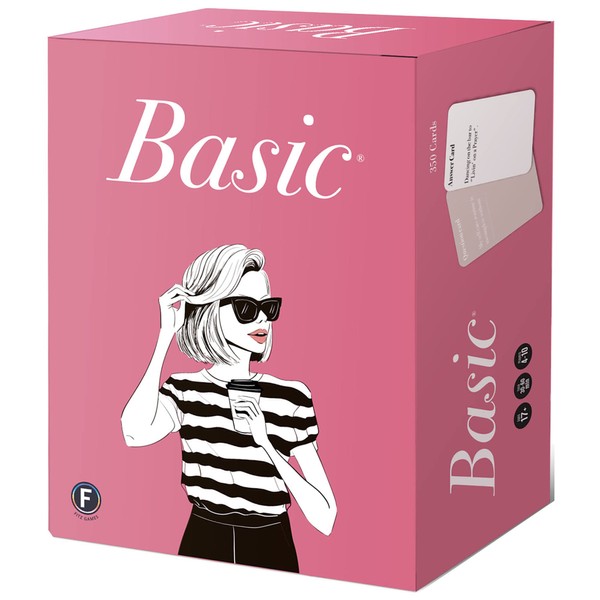 Basic AF: Base Pack - Fitz Games, A Card Game for The Girls Night, The Perfect Bachelorette Party Game, Get to Know Your Friends, Best Played in A Group of 4-10 People, Ages 17+