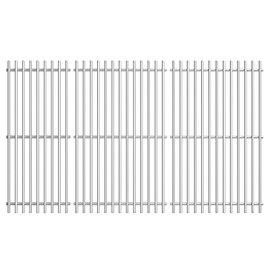QuliMetal 66095 304 Stainless Steel Cooking Grates (18.75" x 13.25") for Weber Genesis II and Genesis II LX 300 Series Gas Grills, Pack of 2