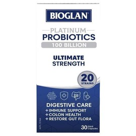 proxy Bioglan Platinum Probiotic 100 Billion CFU, 30 Capsules, 2 Packs / Bioglan 바이오글랜 플래티늄 프로바이오틱 1000억 30캡슐 2팩
