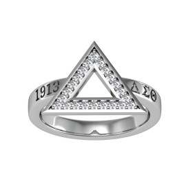 Does Not Apply Delta Sigma Theta Sterling Silver Triangle Ring  - R002 - 7