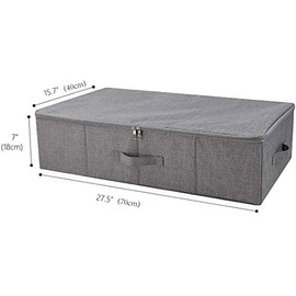 iwill CREATE PRO - Cajas de almacenamiento rígidas plegables y lavables con tapa con cierre para ropa, ropa, mantas para recámara, recámara universitario, clóset, cestas de estantes, paquete de 3,