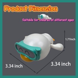 Wind Up Bath Toys, Cute Diving White Duck Toys for Babies, Toddler Bathtub Water Toys, Newborn Toys, Floating Pool Toys, for Boys and Girls of All Ages