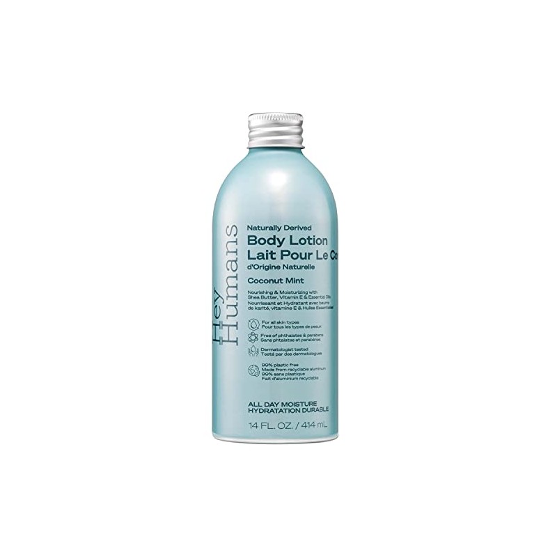 HEY HUMANS Loción Corporal Hidratante Con Ingredientes Naturales - Menta