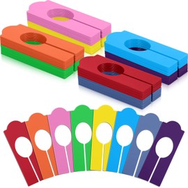 Sawysine 64 Pcs 8 Colors Hanging Closet Size Dividers Clothing Rack Dividers Rectangular Reusable Closet Separators for Clothing Racks Retail