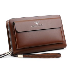 Hana 2nd Bag, Clutch Bag, Clutch Wallet, Second Bag, Men's, Leather Mini Second Bag, Large Capacity, Men's Pouch, Men's, Wedding Bag, Formal, Business, Ceremonial Occasions, Black, Brown, a-2