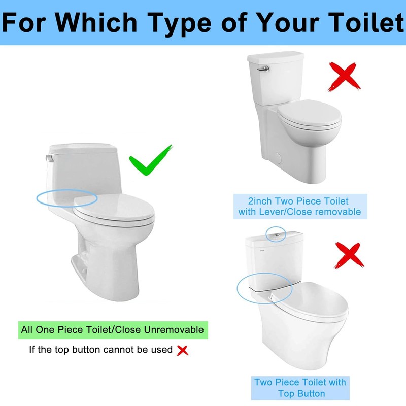 FinFuture Universal Toilet Flush Valve, 2-Inch One Piece Toilet Replacement