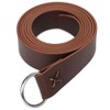 Linghe Medieval Leather Viking Cow Rope Belt LARP Renaissance Belt
