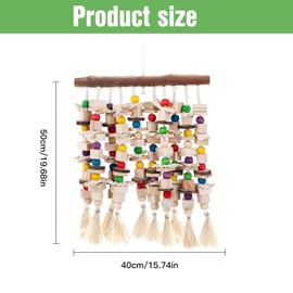 Jorewood Vibrant Wooden Parrot Playset - Engaging Bird Toy for Mental Stimulation, Exercise, and Fun - Durable, Easy to Assemble, and Space-Saving Design