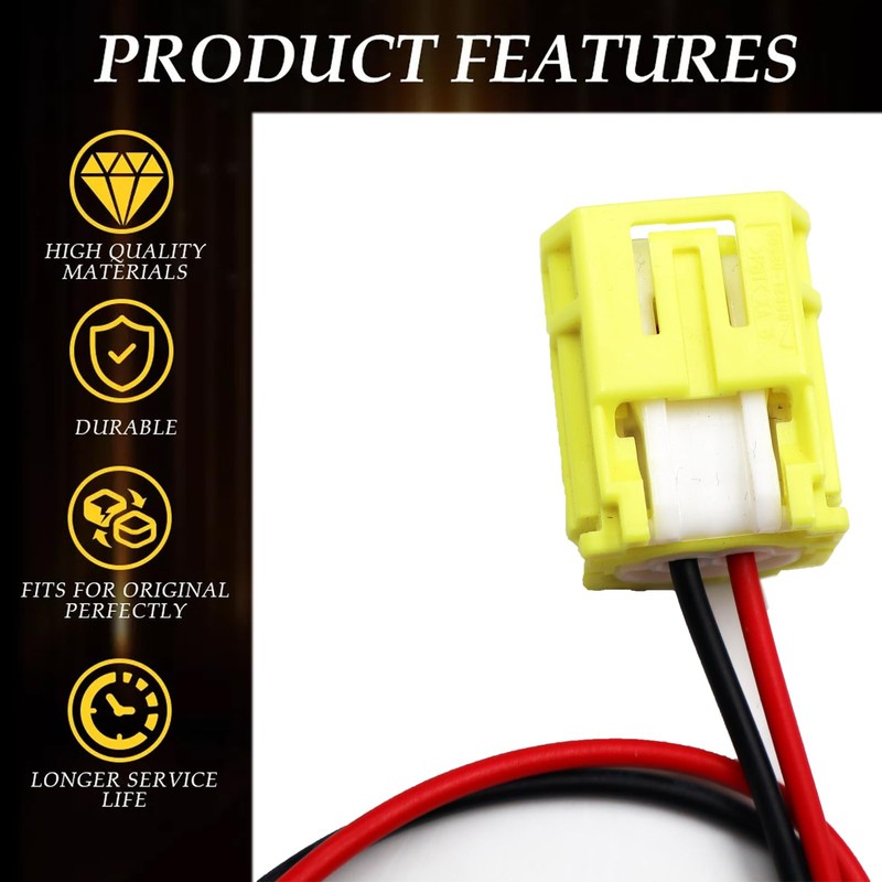 LIZAPUS 2-Pin Front Crash Sensor Pigtail Wire Connector Compatible with
