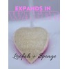 Esponja Exfoliante Fushay Luffalu Pro Pink Hearts Celulosa y Loofah