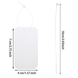 ONLYKXY 30pcs Translucent Plastic Blank Gift Tags Clothing Tags with String Price Name Brand Shipping Label for Pricing Luggage Plant Jewelry Craft Yard Sale Garage Marking Hang Tags,1.57x2.75inch