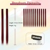 BARSDAR Highlights Pack of 12 Coloured Hair Extensions, 55 cm,
