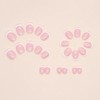JUSTOTRY Pack of 24 Pink Nails for Gluing, Short, White