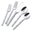 Flatasy Silverware Set Flatware Set Stainless Steel Cutlery Set Bamboo