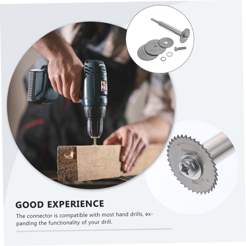 ULTECHNOVO 1set Inside Cutter Drill Saw Attachment Mini Shank Cutting