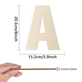 Wooden Greek Letters 8 inch, Wood Letter Α Alpha Unfinished Wooden Alphabet Letters for Wall Decor Crafts DIY Painting for Sorority Fraternity Gifts Classroom Education Nursery Wall Art