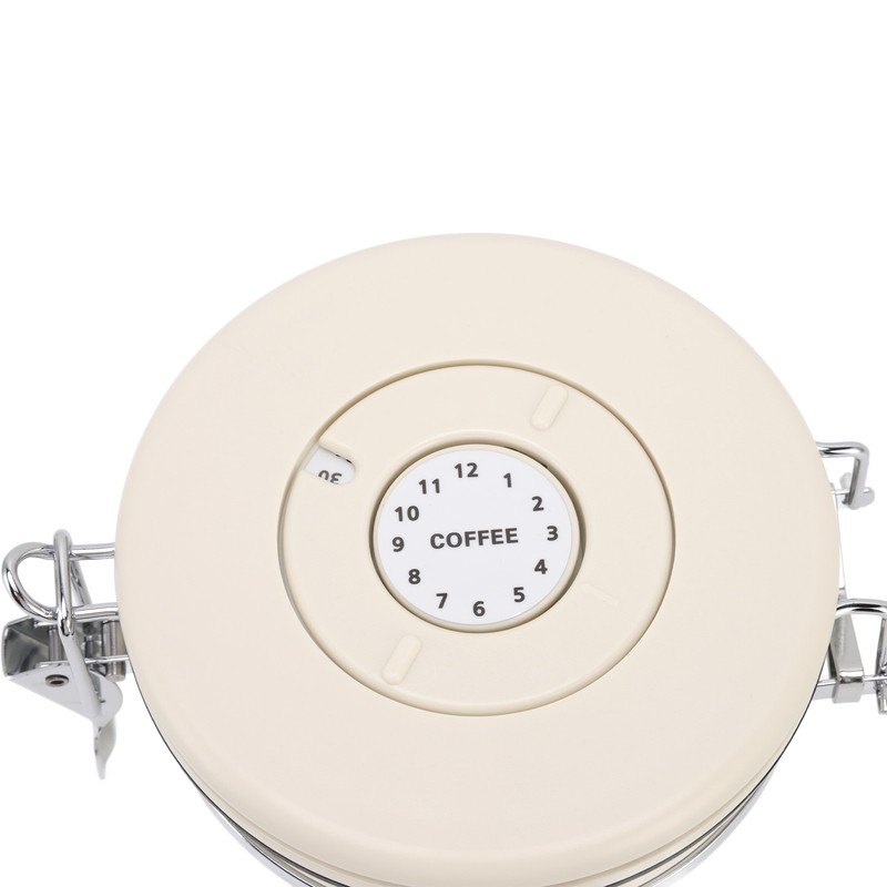 Airtight Coffee Canister 304 Stainless Steel Valve with Scoop for