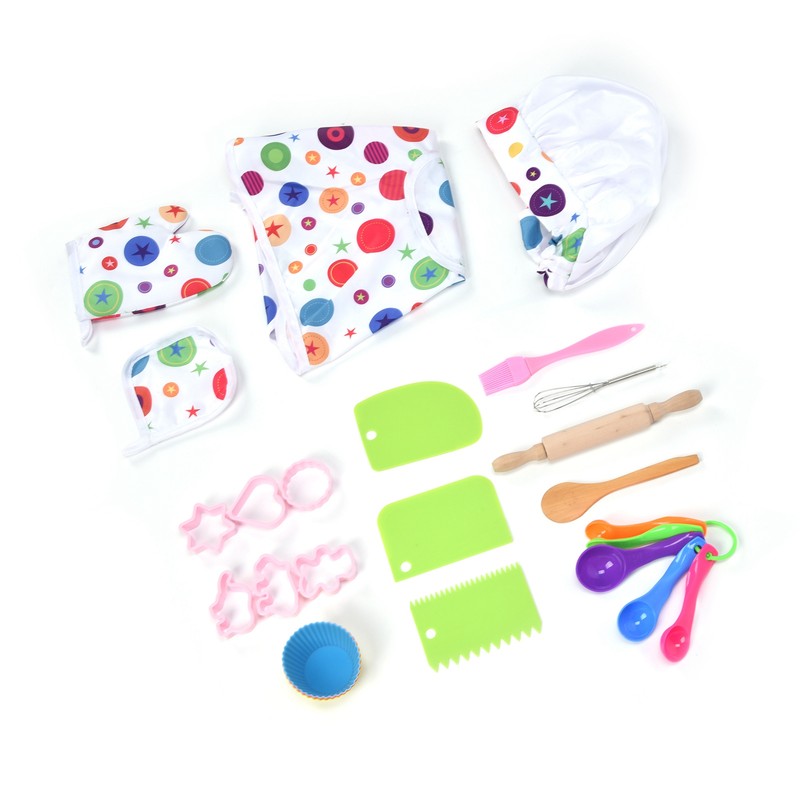 26 Pcs Children Chef Set Washable Safe Kids Chef Role