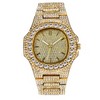 Gold-Tone Crystal-Style Watch for Men – Quartz Date Timepiece for