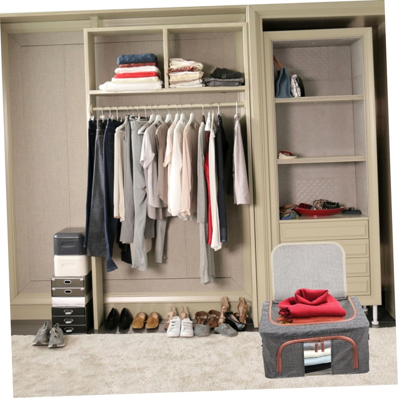 Outanaya Storage Bin for Closet Quilt Storage Case Comforter Organizer