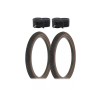ALTALINE PAIR OF BLACK/RED PIN LINE BMX ALTALINE TIRE 20" X 1.95 SEMISLICK BICYCLE W/TUBE